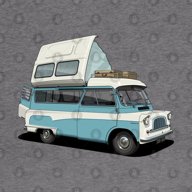 Bedford Camper Van in Blue by candcretro